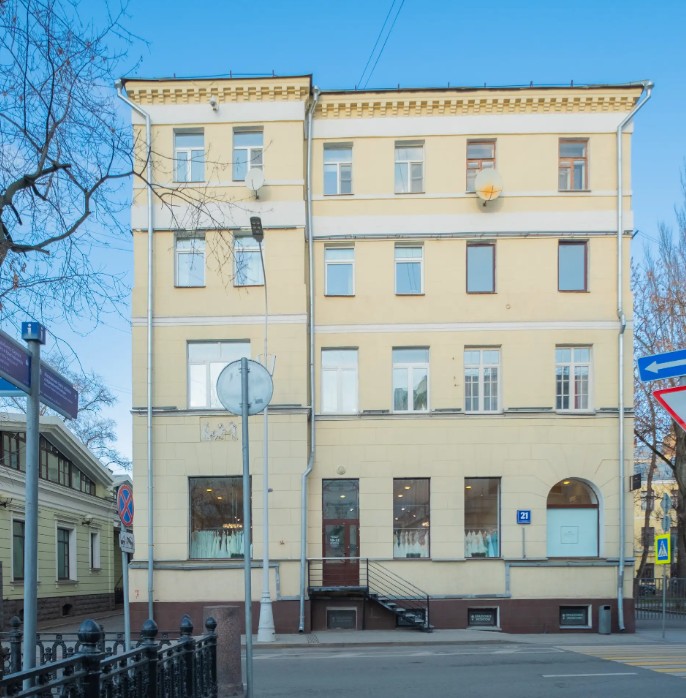 фасад дома, здание по адресу г Москва, Рождественский б-р, д 21 стр 2